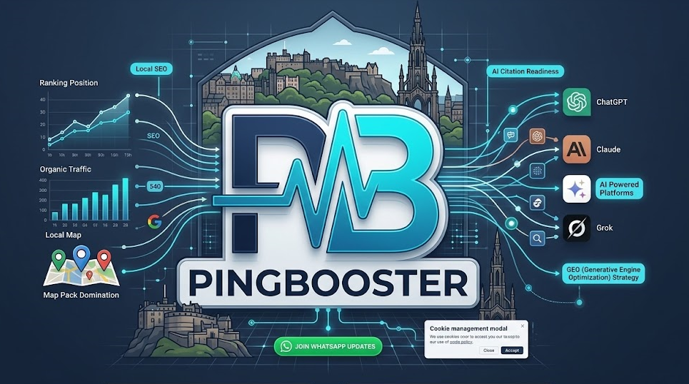 PingBooster Expands Local Footprint: Our UK Office is Officially Registered on Google Business Profile in Edinburgh! 🇬🇧 PingBooster Expands Local Footprint: Our UK Office is Officially Registered on Google Business Profile in Edinburgh! 🇬🇧
